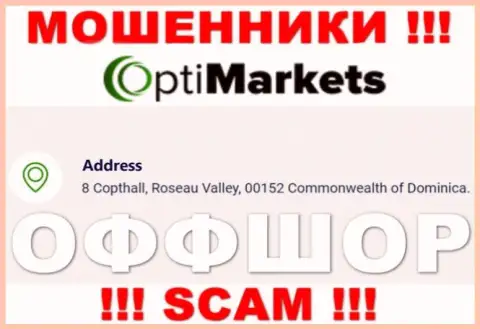 Не взаимодействуйте с Opti Market - можно остаться без денег, потому что они расположены в офшоре: 8 Coptholl, Roseau Valley 00152 Commonwealth of Dominica