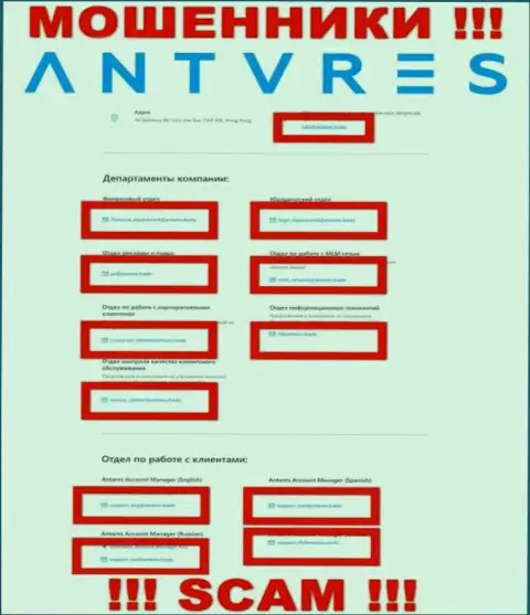 Не пишите письмо на адрес электронной почты разводил Antares Trade, расположенный на их информационном ресурсе в разделе контактных данных - это очень рискованно