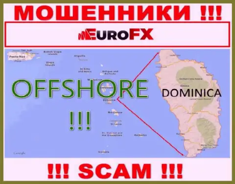 Доминика - офшорное место регистрации воров EuroFX Trade, приведенное на их сайте