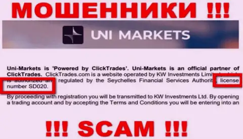 Будьте очень бдительны, UNIMarkets вытягивают финансовые средства, хоть и представили свою лицензию на интернет-ресурсе