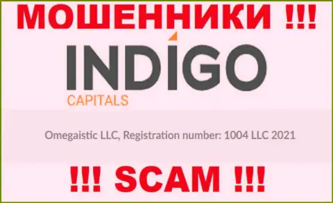 Рег. номер еще одной незаконно действующей компании Indigo Capitals - 1004 LLC 2021