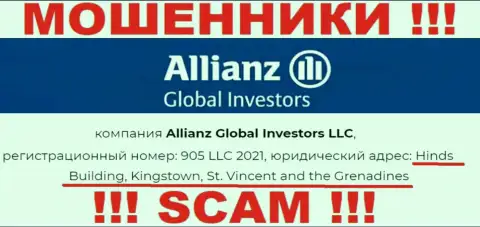 Оффшорное расположение AllianzGI Ru Com по адресу Hinds Building, Kingstown, St. Vincent and the Grenadines позволило им безнаказанно обворовывать