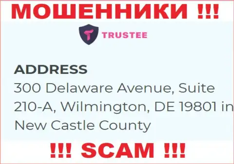 Организация Trustee Wallet расположена в оффшоре по адресу: 300 Delaware Avenue, Suite 210-A, Wilmington, DE 19801 in New Castle County, USA - явно internet ворюги !!!
