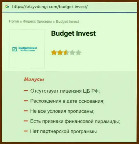 Обзор мошеннических действий scam-компании BudgetInvest - это МОШЕННИКИ !